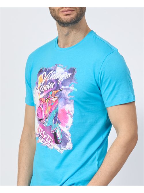 Yes Zee Men's T-Shirt with Scooter Print YES ZEE | T727-SG070743